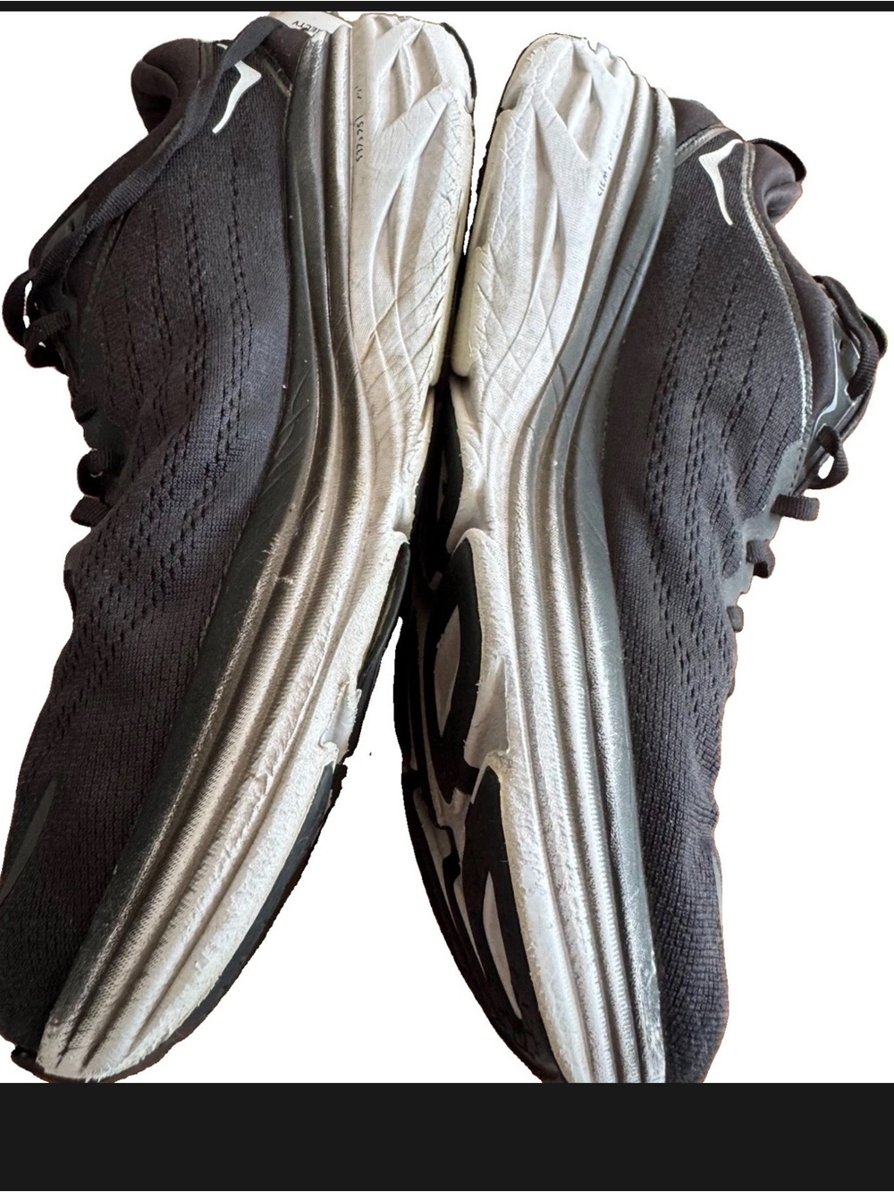 Hoka One One Mens Bondi 8 1123202 BWHT Black Running Shoes Sneakers Size 12.5 D - Picture 3 of 8